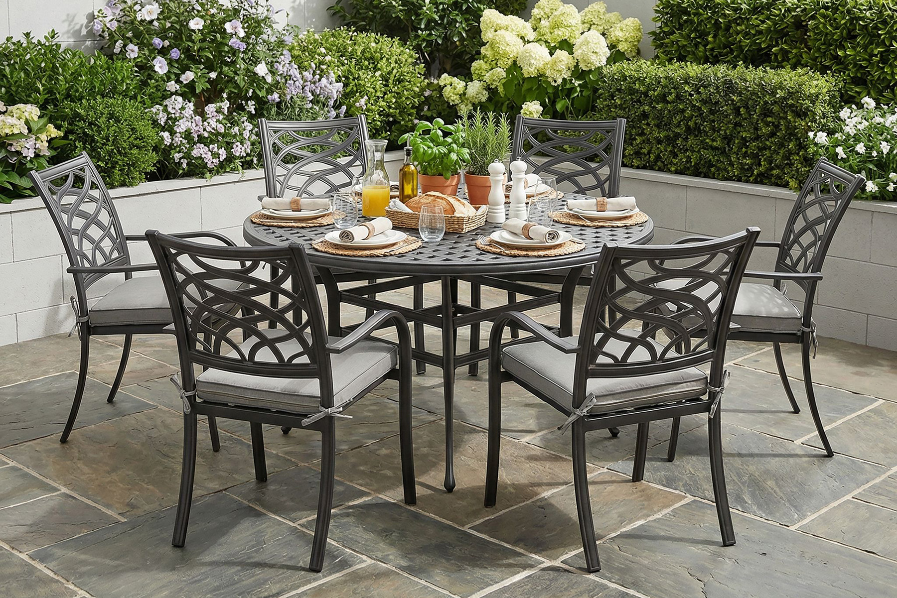 Tuscany 6 Seat Round Dining Set
